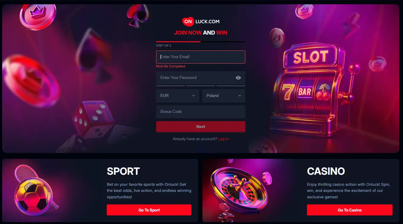 onluck registration